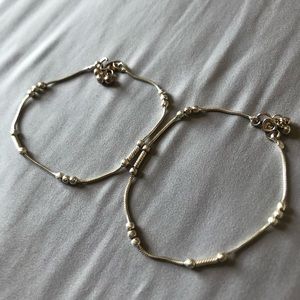 Payal Jhanjar Jewelry | Silver Indian Pair Anklets/Bracelets